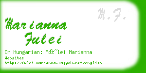 marianna fulei business card